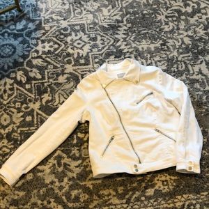 White Liverpool Moto Jacket